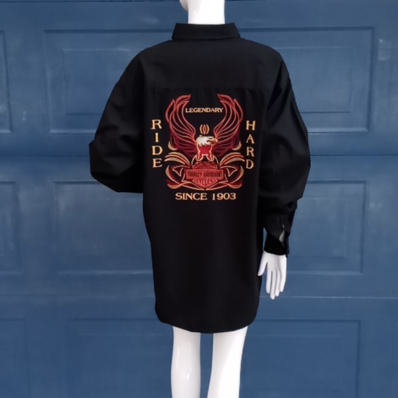 Harley-Davidson® Black Amazingly Embroidered 👔 - Picture 3 of 16